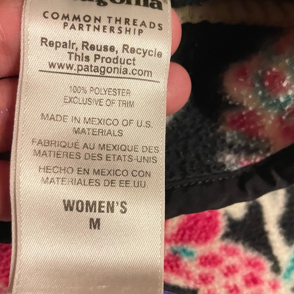 Patagonia Synchilla Manoa Floral Hawaiian T-Snap Fleece Pullover Size Medium - Picture 6 of 9